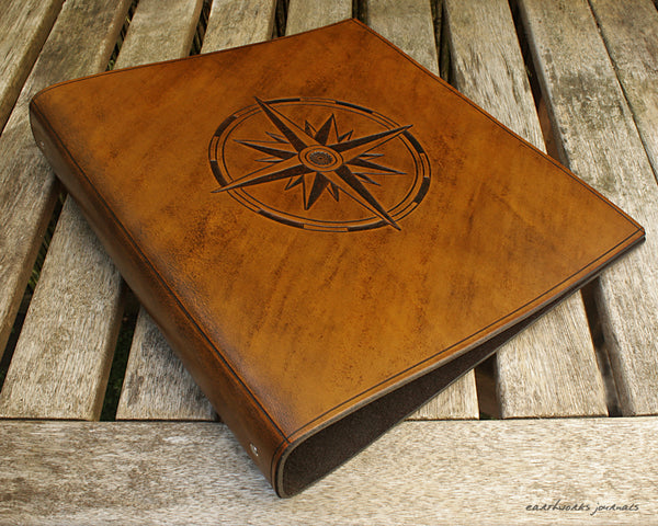 A4 Leather Ring Binders - Tooled Designs