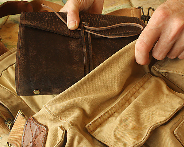 A5 distressed dark brown leather organiser - wraparound 5 - earthworks journals - A5WB001