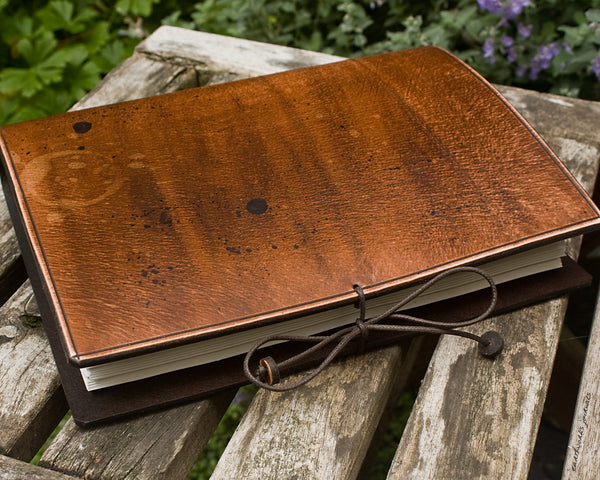 A5 ONE OF A KIND SCRUFFY OLD SCHOOL DISTRESSED LEATHER JOURNAL 3 - OOAK01