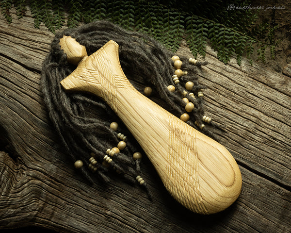 Wooden Goddess in Chestnut 2 - Heath and Hearth - Earthworks Journals HHWG001