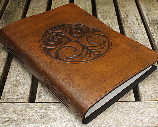 A4 Large Leather Journals - Tooled Designs