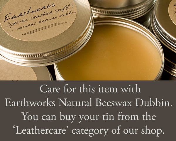 Earthworks special leather stuff - natural beeswax dubbin - earthworks journals