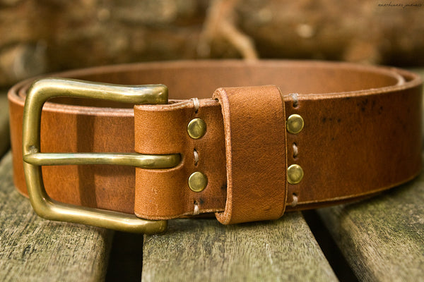 the earthworks classic brown leather belt 2 - earthworks journals - ECLB002