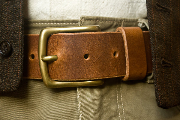 the earthworks classic brown leather belt 5 - earthworks journals - ECLB002