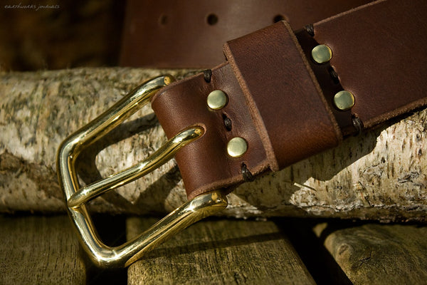 the earthworks classic dark brown leather belt 3 - earthworks journals - ECLB003