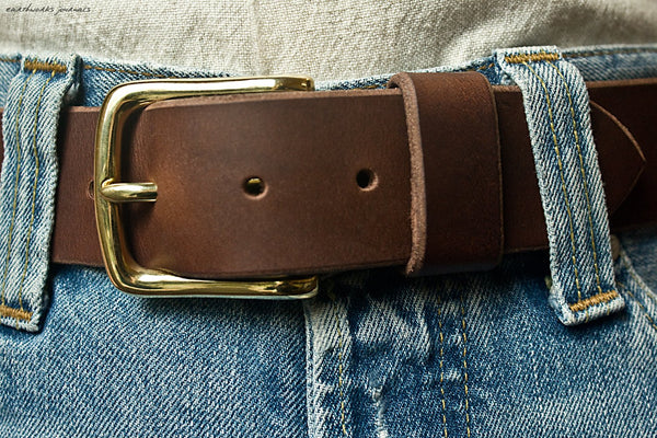 the earthworks classic dark brown leather belt 4 - earthworks journals - ECLB003